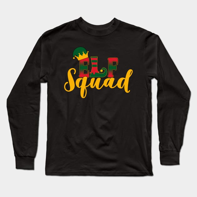 Elf Squad Christmas Humor Long Sleeve T-Shirt by TLSDesigns